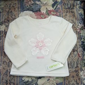 NWT Carter's Snowflake Cozy Velour Top